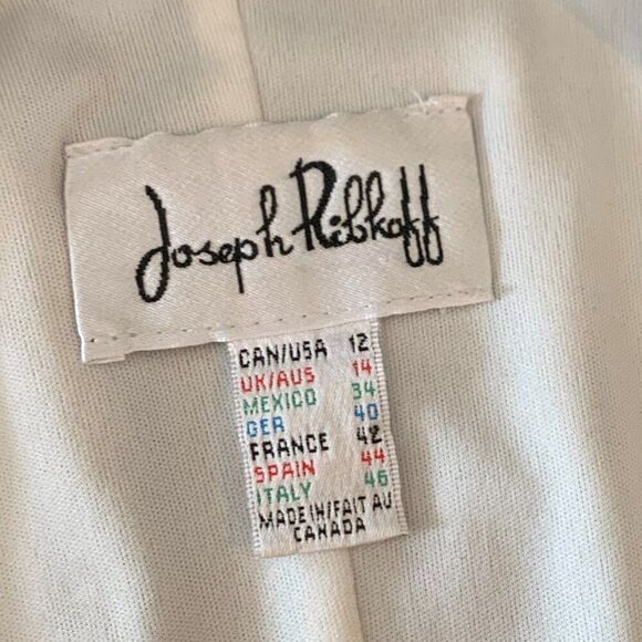 Dress, Joseph Ribkoff, EUC, jersey knit, Sz 12, sleeveless sheath, lined - Picture 3 of 16